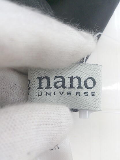 ◇ nano universe ナノ ユニバース ウエストゴム ロング フレア スカート サイズ36 ブラック レディース_画像4