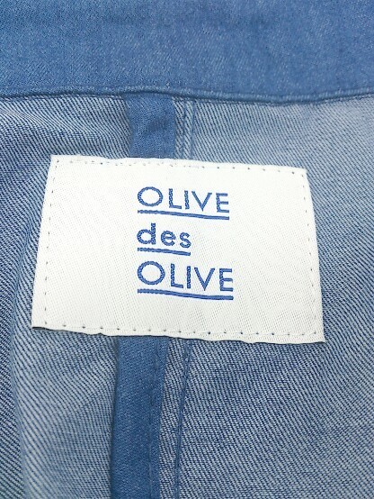 * * OLIVE des OLIVE Olive des Olive long sleeve Denim long coat size F indigo lady's 