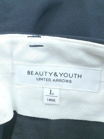 ◇ BEAUTY & YOUTH UNITED ARROWS センタークリース テーパード パンツ サイズL ネイビー レディースの画像4