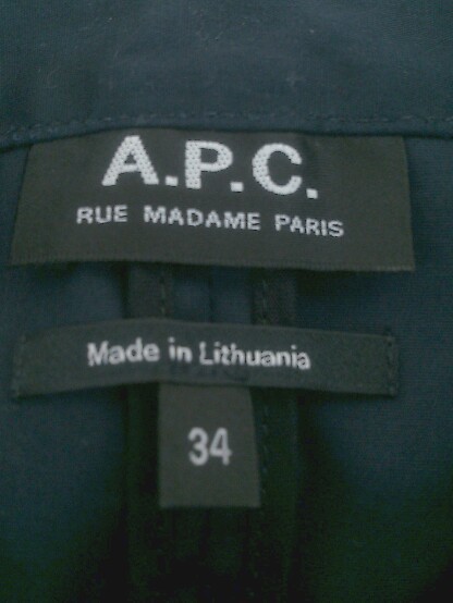 ◇ ◎ A.P.C. アーペーセー 長袖 トレンチ コート サイズ34 ネイビー レディース_画像4