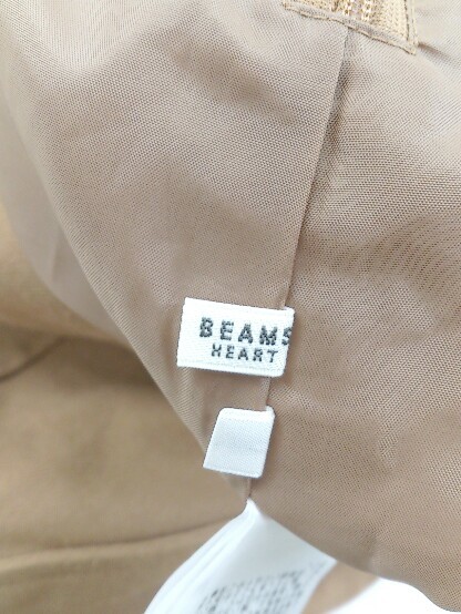 ◇ ◎ BEAMS HEART ビームス ハート フロントボタン ワイド パンツ サイズM キャメル ブラウン系 レディース_画像4