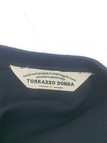 ◇ TORRAZZODONNA フレンチスリーブ ミニ チュニック ワンピース ネイビー系 ホワイト レディース_画像5