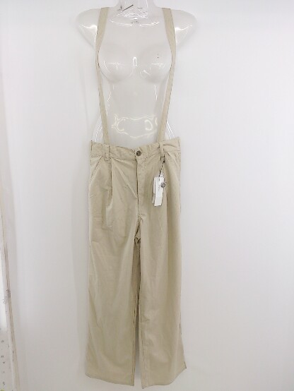 * * * unused * MURUAm Roo a tag attaching race up suspension attaching pants size F beige lady's 