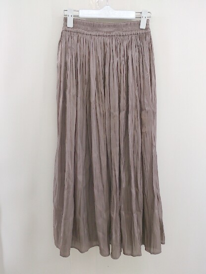 * natural couture натуральный kchu-ru атлас style длинный юбка в сборку размер F розовый оттенок бежевого женский 