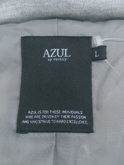 * AZUL BY MOUSSY azur bai Moussy long sleeve cotton inside jacket size L gray series lady's P