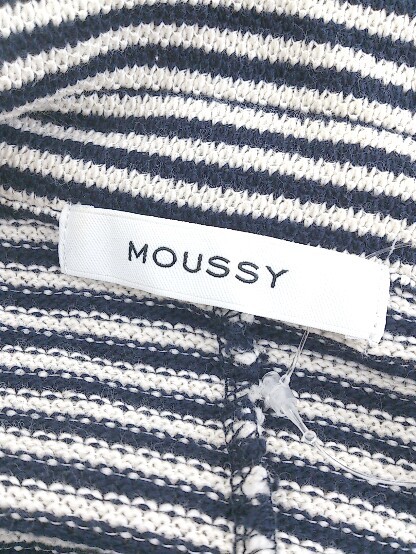 * MOUSSY Moussy окантовка длинный рукав жакет пальто размер F темно-синий "теплый" белый женский P