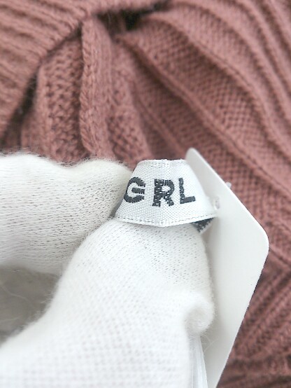 ◇ GRL グレイル リボン 長袖 ニット セーター サイズM ピンク系 レディース E_画像4