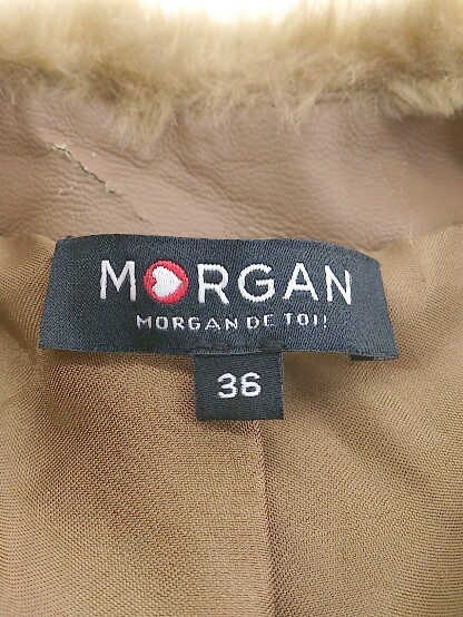 * MORGAN Morgan fake fur long sleeve blouson size S Brown lady's P