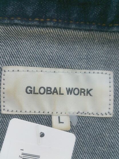 ◇ GLOBAL WORK グローバルワーク 長袖 デニム ジャケット Gジャン サイズL ネイビー レディース P_画像4