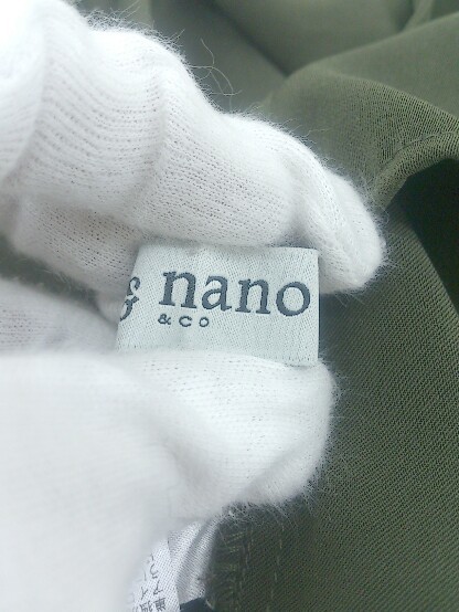 ◇ nano&co ナノアンドコー nano universe キャミソール サロペット サイズ36 カーキ系 レディース Pの画像4