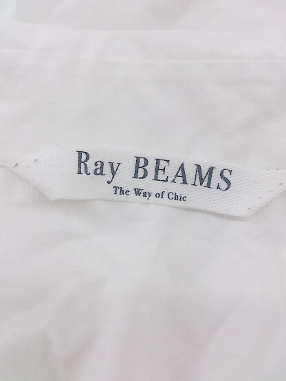 ◇ ◎ Ray BEAMS レイ ビームス 長袖 膝下丈 シャツ ワンピース ホワイト レディース Pの画像4