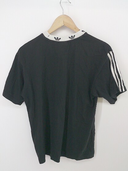◇ adidas アディダス 五分袖 Tシャツ カットソー サイズL ブラック ホワイト レディース P_画像3