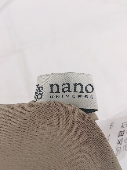 ◇ ◎ nano universe ウエストゴム ノースリーブ ロング ワンピース サイズ36 ブラウンベージュ レディース P_画像5