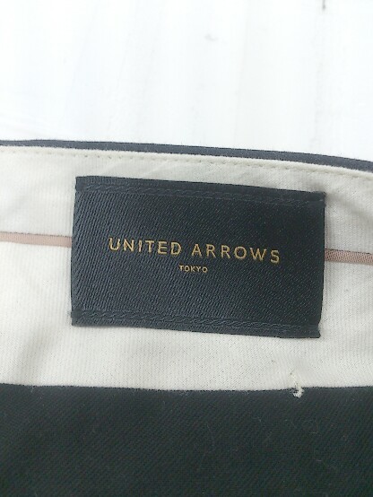 ◇ UNITED ARROWS ユナイテッドアローズ ストライプ スラックス パンツ サイズ36 ダークグレー グレー レディース P_画像4