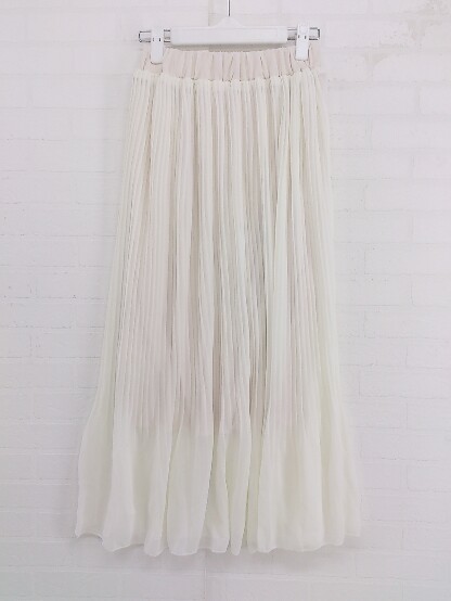 * * * beautiful goods * nemne storenenne store pattern assortment long pleated skirt size F white group lady's P