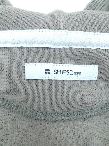 ◇ SHIPS Days シップス デイズ 長袖 ジップアップ パーカー サイズM/L ブラウン系 レディース P_画像4