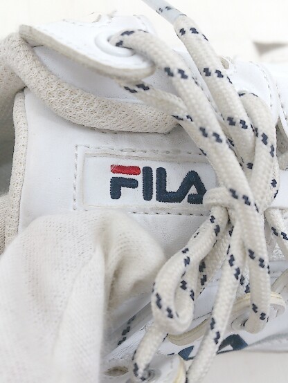 ◇ FILA フィラ 5XM00003-125 スニーカー シューズ サイズ23.0cm ホワイト ネイビー レディース P_画像5