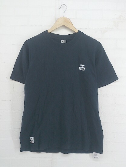 ◇ CHUMS チャムス バックロゴ 半袖 Tシャツ カットソー サイズL ネイビー ホワイト レディース P_画像1