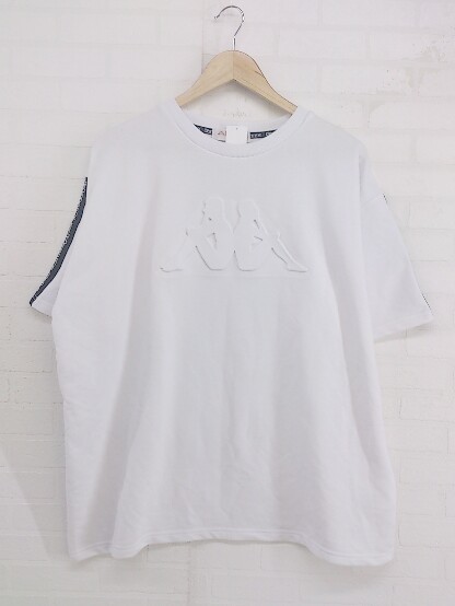 ◇ KAPPA カッパ 大きいサイズ 半袖 Tシャツ カットソー サイズ3L ホワイト ブラック レディース P_画像2