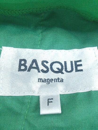 ◇ BASQUE magenta バスクマゼンタ ウエストゴム フレア パンツ サイズF グリーン レディース P_画像4