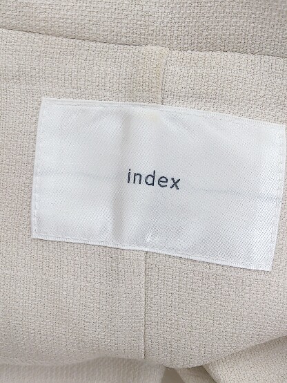 ◇ INDEX インデックス 4B ダブル 長袖 ジャケット サイズL ベージュ系 レディース P_画像4