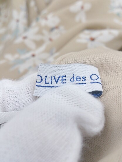 ◇ OLIVE des OLIVE オリーブ デ オリーブ 花柄 オールインワン サイズF ベージュ系 レディース P_画像4