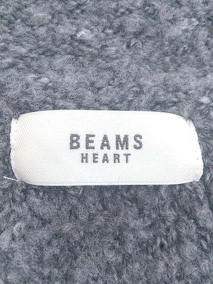 ◇ BEAMS HEART ビームスハート ボタンレス 長袖 ニット コート グレー系 レディース P_画像4