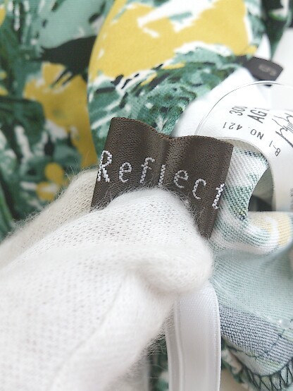 * Reflect Reflect общий рисунок tuck широкий брюки размер 9 зеленый мульти- женский P