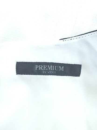 * PREMIUM by VICKY premium bai Vicky 7 minute sleeve Mini One-piece size 1 white group black lady's P