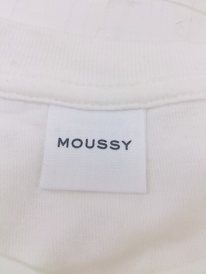 ◇ MOUSSY マウジー 刺繍 半袖 Tシャツ カットソー サイズF オフホワイト レディース P_画像4