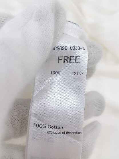 ◇ MOUSSY マウジー 刺繍 半袖 Tシャツ カットソー サイズF オフホワイト レディース P_画像5