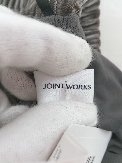 ◇ JOINT WORKS ジョイントワークス ベロア ストライプ ワイド パンツ グレー レディース P_画像4