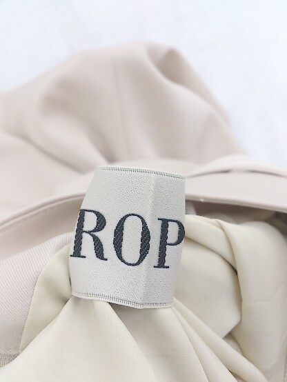 ◇ ◎ ROPE' ロペ ウエストリボン付き 膝丈 フレア スカート サイズ38 ベージュ系 レディース Pの画像4