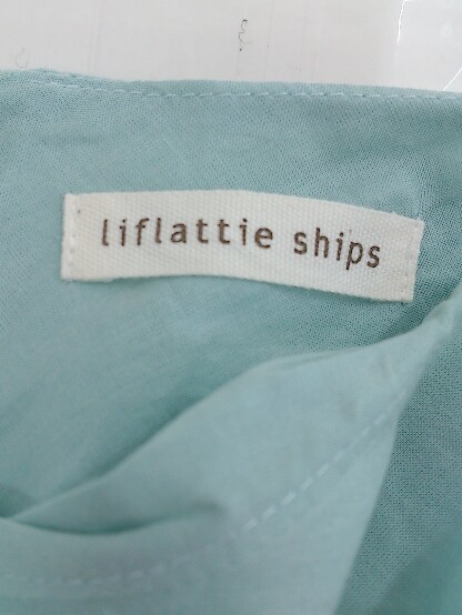◇ liflattie ships リフラティ シップス 長袖 ブラウス カットソー ブルー レディース P_画像4