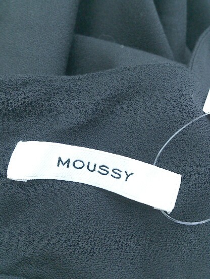 ◇ MOUSSY マウジー 膝下丈 ワンピース サイズ1 ブラック レディース P_画像4