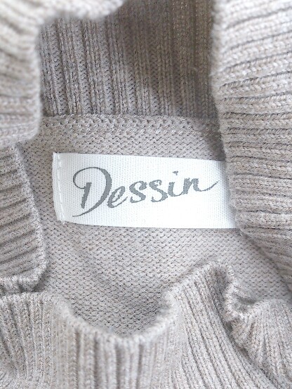 ◇ Dessin デッサン モックネック 長袖 ニット セーター サイズ1 ブラウン系 レディース P_画像4
