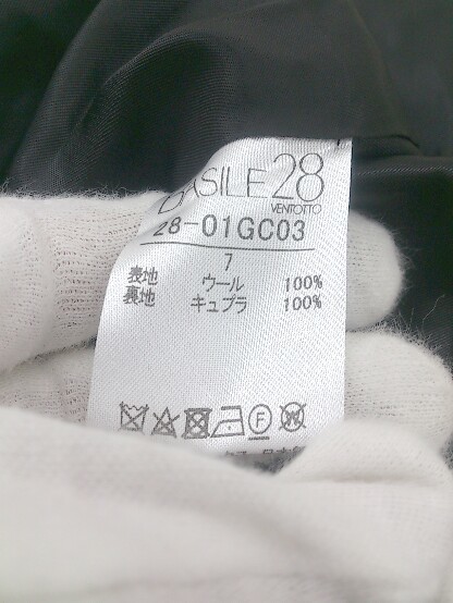 ◇ BASILE28 バジーレ シングル 長袖 ジャケット サイズ7 ブラック レディース P_画像5