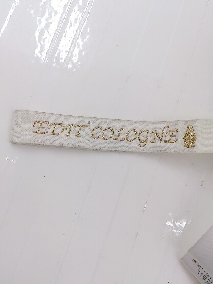 ◇ EDIT COLOGNE 水玉 ドット フリル ロング フレア スカート サイズM ブラック オフホワイト レディース P_画像4