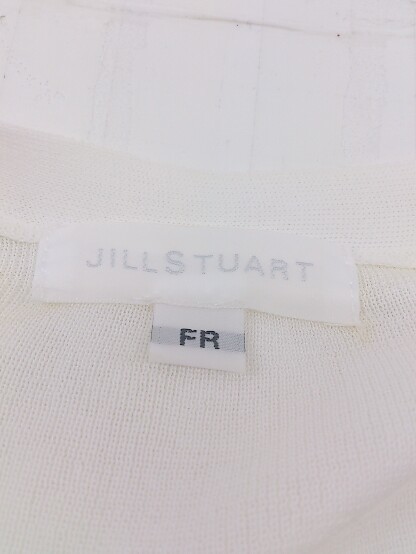 * JILLSTUART Jill Stuart оборудование орнамент V шея длинный рукав вязаный кардиган размер FR "теплый" белый серия женский P