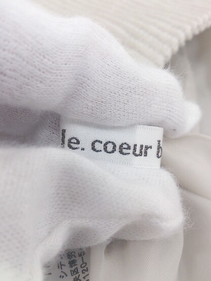 ◇ le coeur blanc ルクールブラン コーデュロイ 膝丈 台形 スカート サイズ38 グレージュ系 レディース P_画像4
