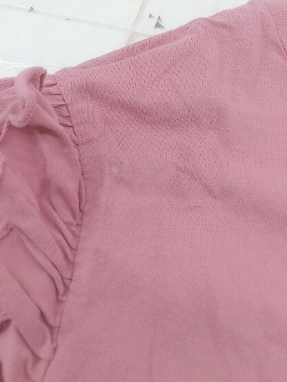◇ Ray BEAMS レイ ビームス フリル コットン100% 長袖 Tシャツ カットソー ピンク系 レディース P_画像6