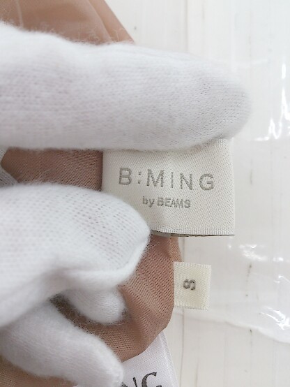 ◇ B:MING by BEAMS ラメ 花柄 フラワー キャミソール ロング ワンピース サイズS キャメル レディース P_画像4
