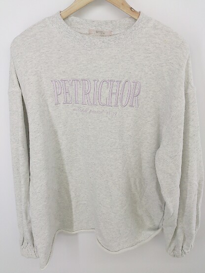 * one after another NICE CLAUP long sleeve sweatshirt sweat gray series purple lady's P