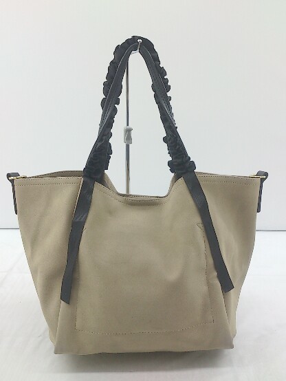 * * B:MING by BEAMS Be mingby Beams 2WAY hand shoulder bag light brown black lady's P