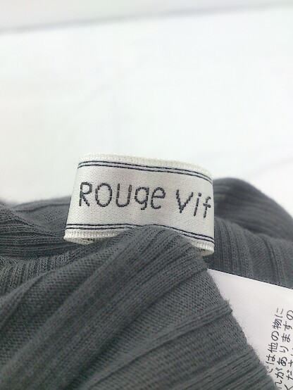 ◇ Rouge vif ルージュ ヴィフ abahouse サイドスリット ノースリーブ ロング ワンピース グレー系 レディース P_画像4