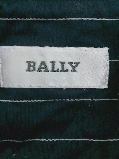 ◇ ◎ BALLY バリー ボーダー 半袖 膝下丈 ワンピース サイズ40 ネイビー ホワイト系 レディース P_画像4