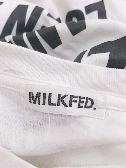 ◇ MILKFED. ミルクフェド プリント 半袖 Tシャツ カットソー サイズ ONE ホワイト レディース E_画像4