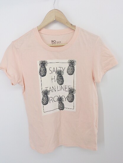 * ROXY Roxy принт короткий рукав футболка cut and sewn размер M коралл розовый серия женский P