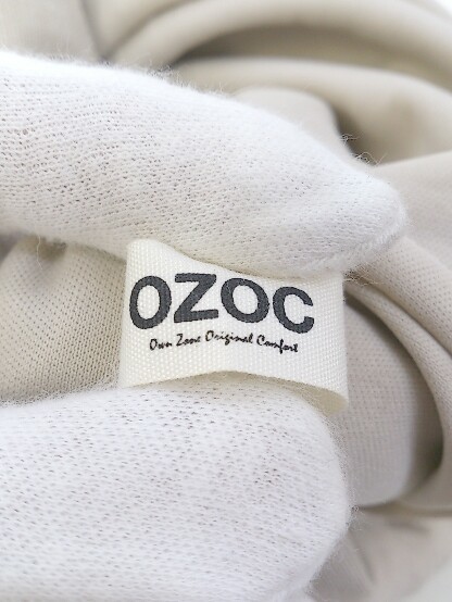 ◇ OZOC オゾック リネン混 ワンショルダー 膝下丈 ジャンパースカート サイズ38 ベージュ系 レディース P_画像4