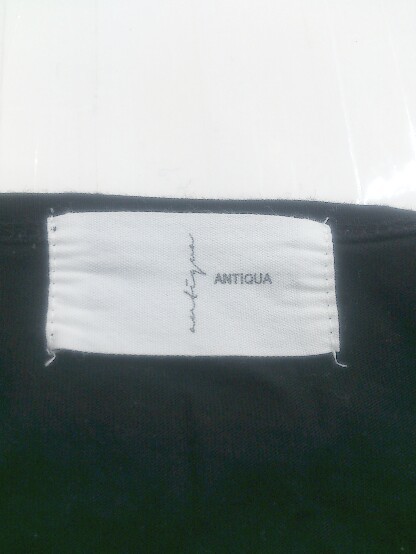 ◇ antiqua アンティカ ボートネック 半袖 Tシャツ カットソー サイズ L ブラック レディース P_画像4